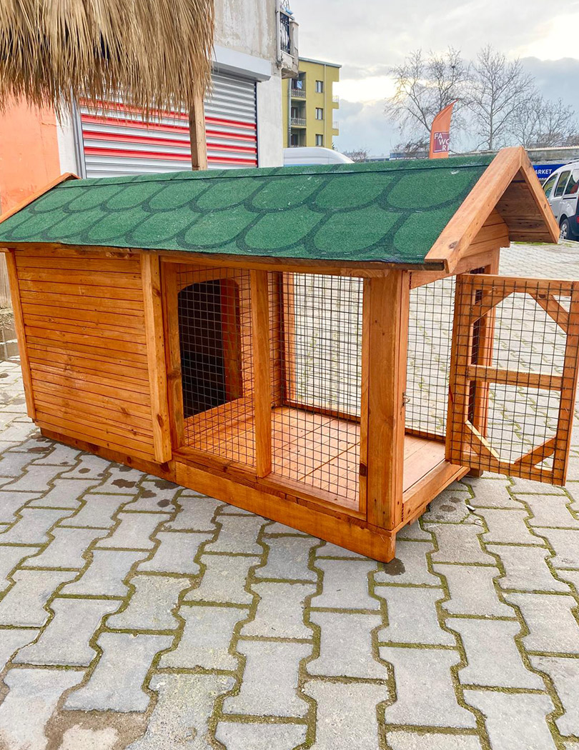 L Boy Balkonlu Köpek Kulübesi